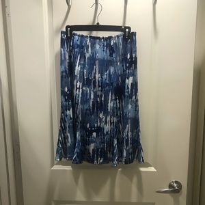 Multi-colored blue skirt